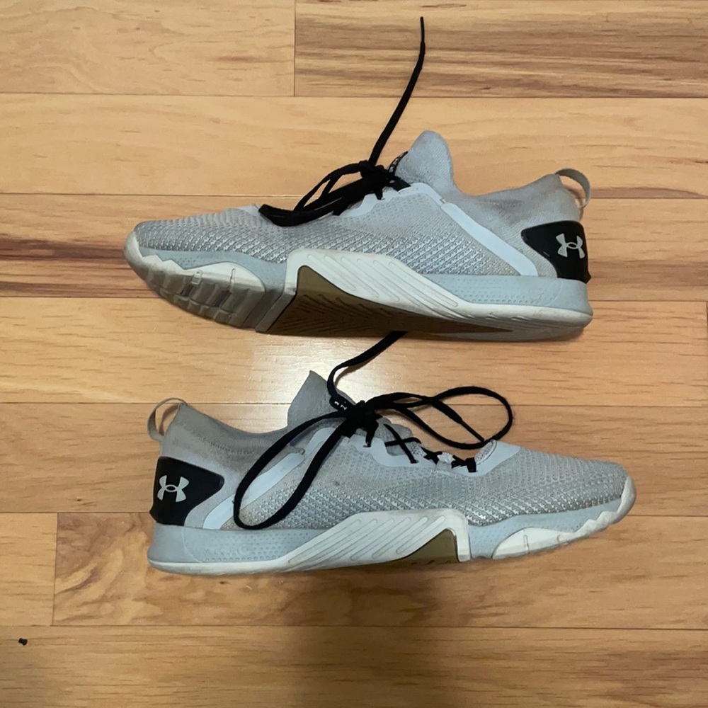 Under Armour Tribase Reign 3 Training Shoes Size 12, Grey/Black/White